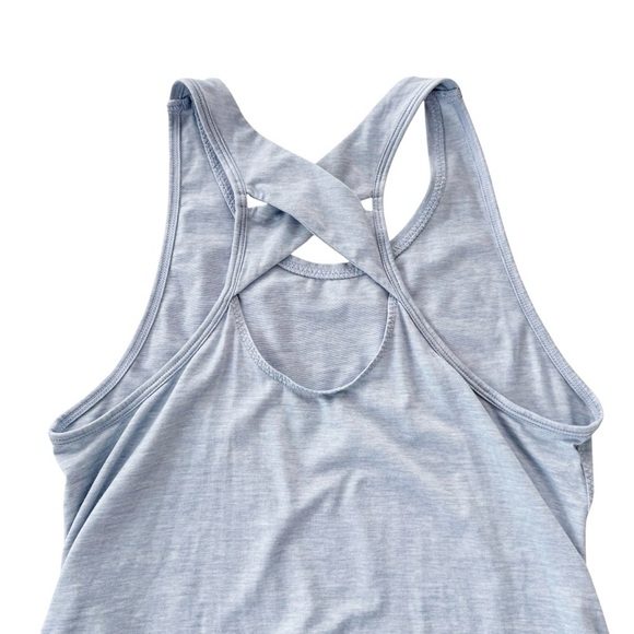 Athleta Yogini Athletic Tank Strappy Back Light Heather Blue Size XS - Picture 7 of 8